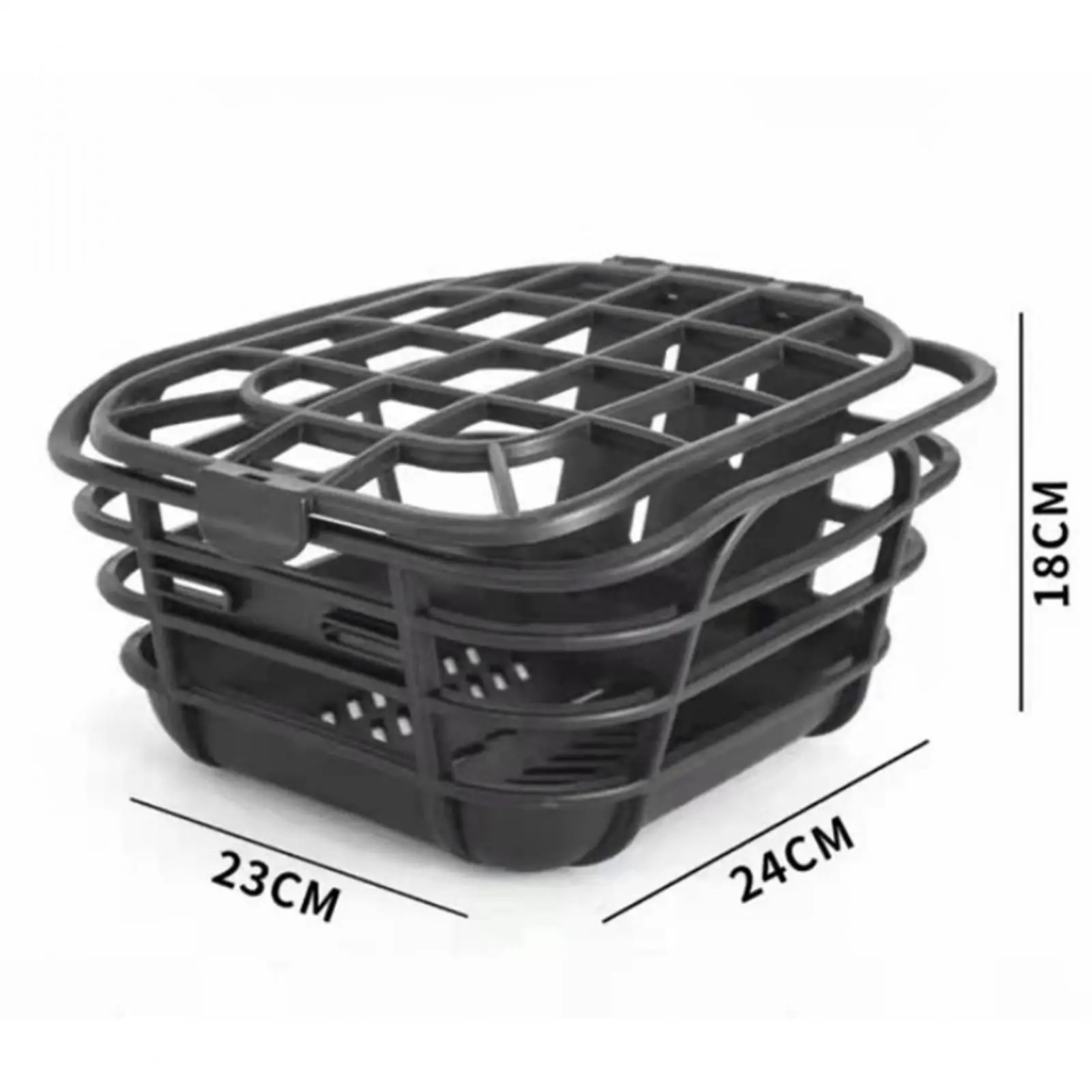 Folding Bike Basket with Cover for Kids Adults Front Mount Cargo Rack Bag Large Capacity Shopping Storage Carrier