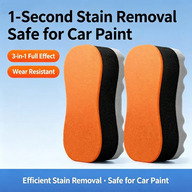 3-in-1 Car Washing Sponge, Water Absorbent Magic Cleaning Sponge, Powerful Detailing Clay Sponge for Car Paint Surface