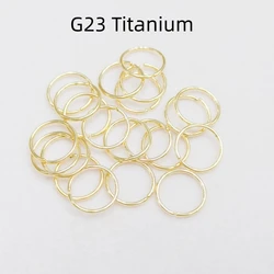 Wholesale 50pcs/Lot Nose Lip Ear Ring G23 Titanium  Body  Piercing  22G 20Gx6/8/10mm Hoop Earring Helix Tragus