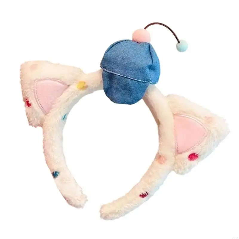 Lindas tiaras com orelhas animais para pintor, acessórios para fantasia dramatização férias Y166