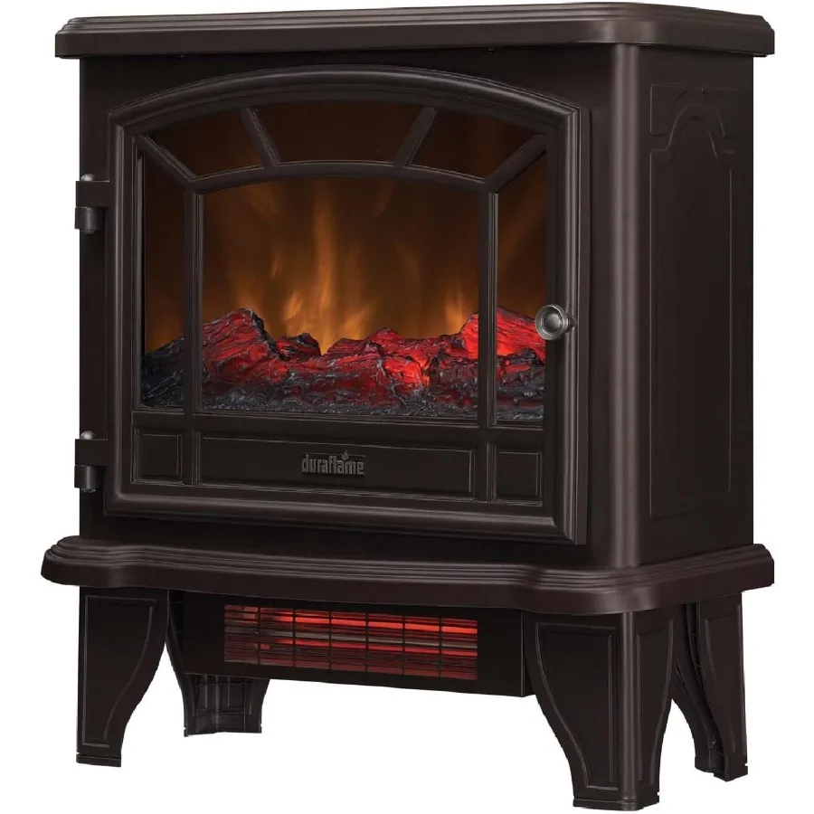 

Infrared Quartz Electric Fireplace Stove Heater Bronze for Cozy Indoor Ambiance Energy-Efficient Heating with Realistic Flame E