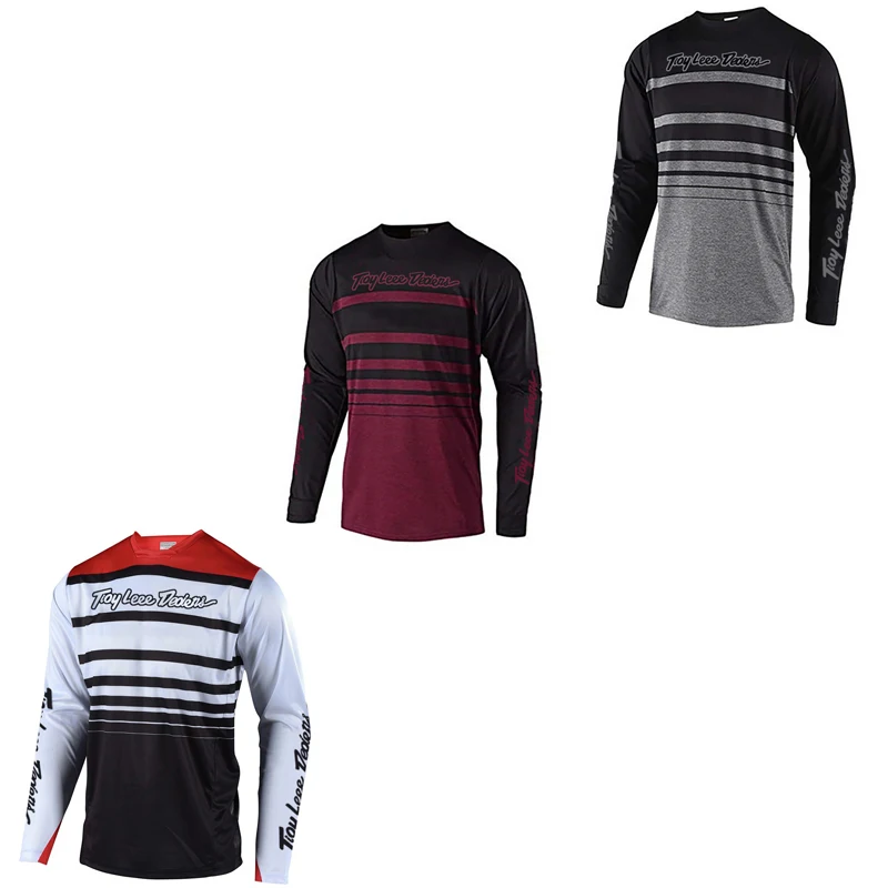 

Men's long sleeved quick drying cycling set, mountain bike T-shirt, bicycle sports shirt, motorcycle off-road, deceleration
