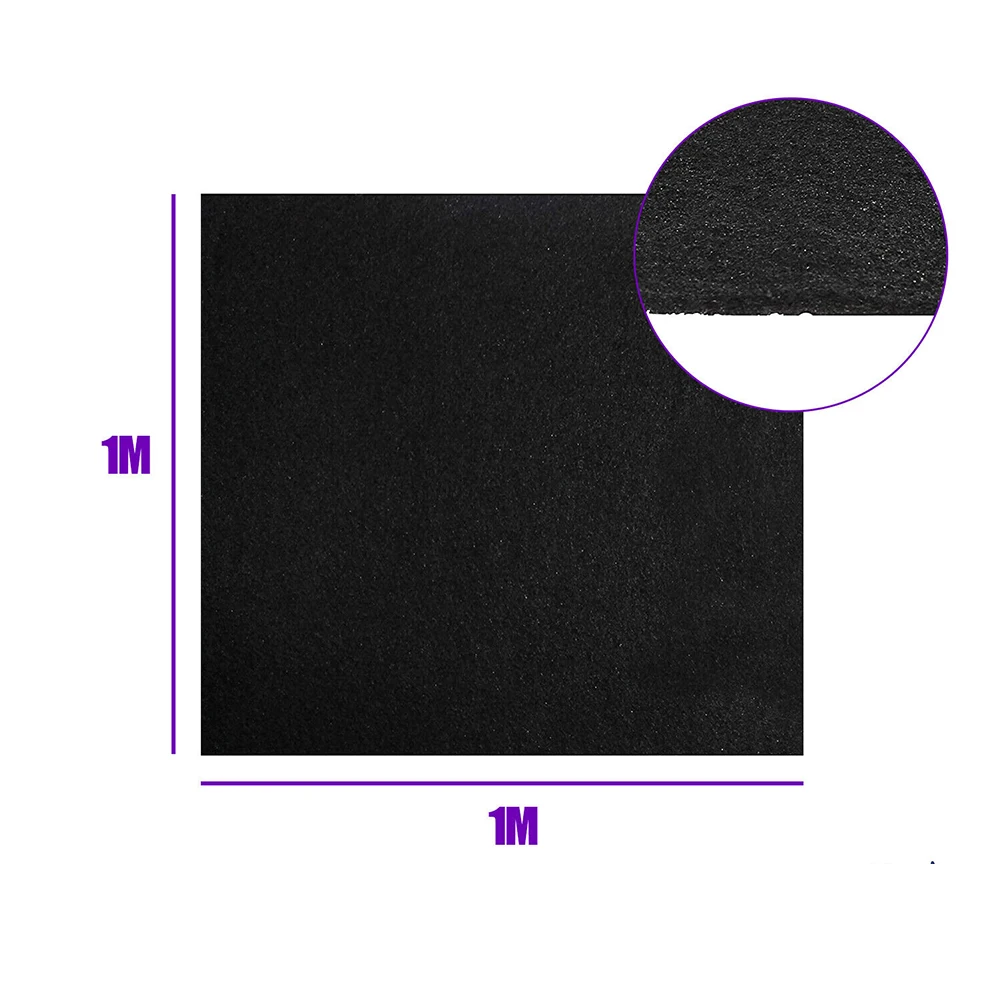 100cmX100cmX3mm Cooker Hood Extractor Carbon Charcoal Rangehood Sheet For Car Conditioners Air Purifiers 100cmX100cmX3mm
