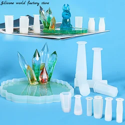 Silicone World Irregular Coaster Resin Silicone Mold UV Epoxy Resin Mold for Making Wine Glass Coffee Coaster Tray Home Decorate