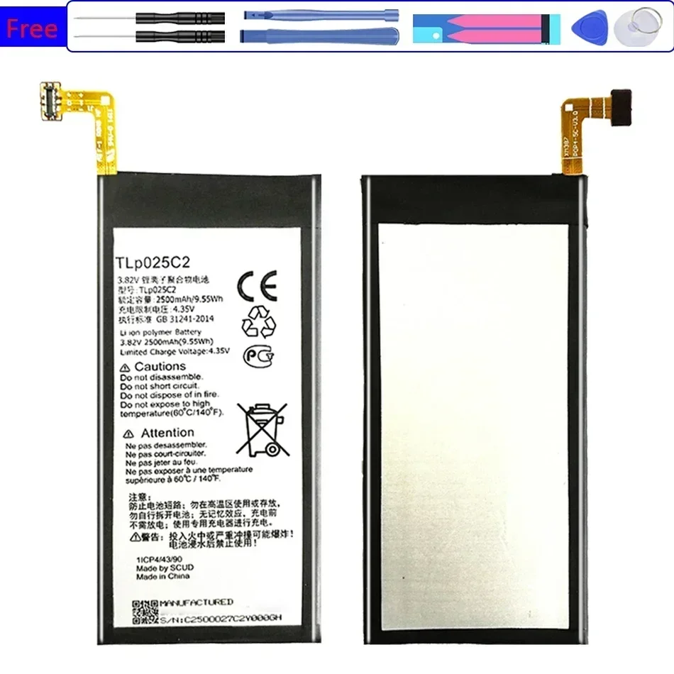 TLP025C2/TLP025C1 Battery 2500mAh For Alcatel One Touch POP 4 Plus 4+ OT-5056D 5056D 5056A 5056W Mobile Phone Bateria