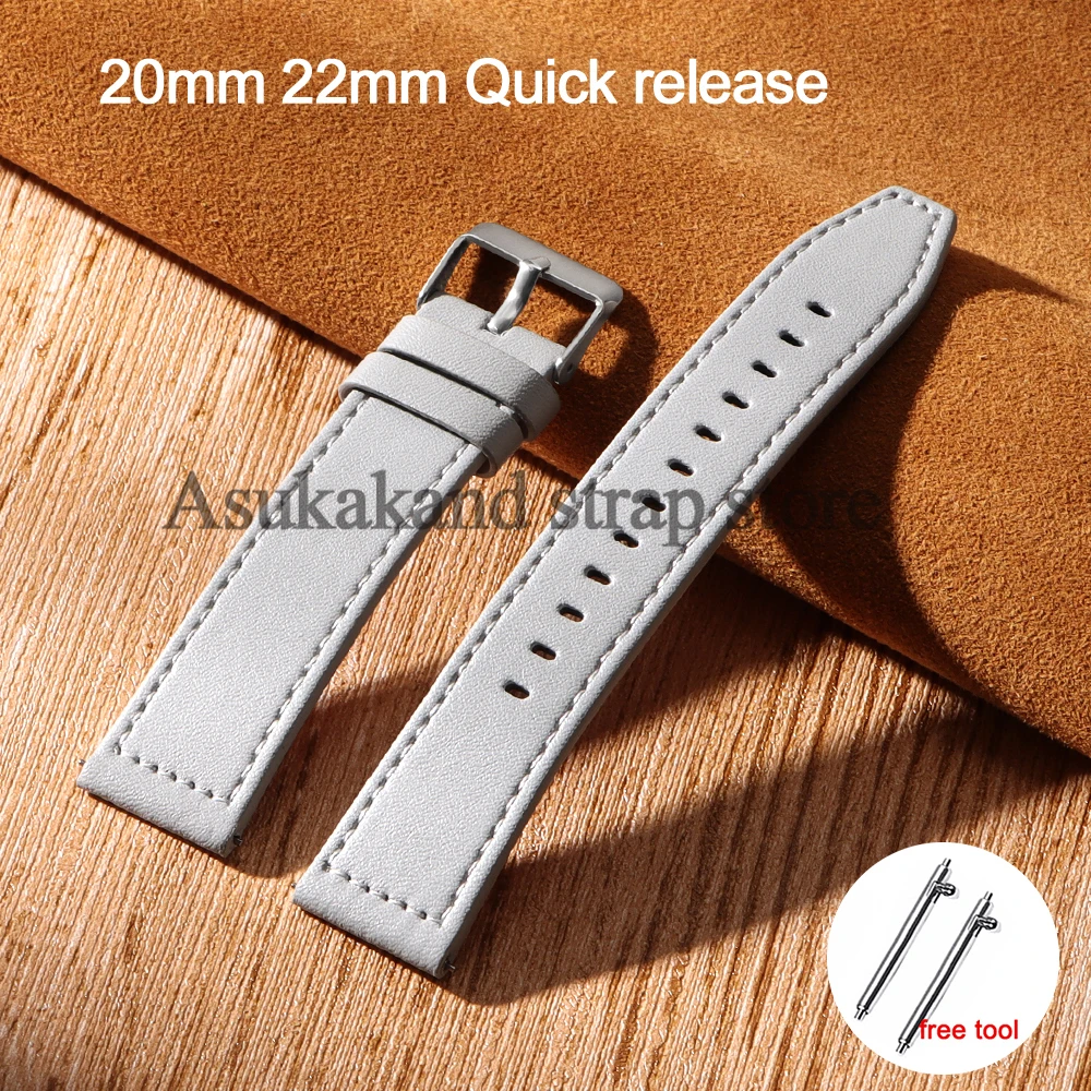 20 مللي متر 22 مللي متر حزام ساعة من الجلد الناعم لهواوي GT5 GT4 GT3 هواوي في نهاية المطاف خمر معصمه الرجال النساء الإفراج السريع سوار الفرقة