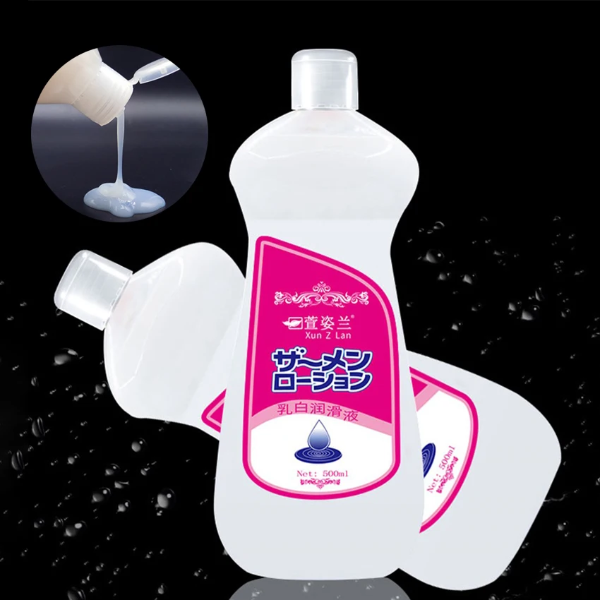 Lubricante para crema sexual de 500ML, lubricante viscoso de gran capacidad, aceite de masaje sexual a base de agua, juguete de masturbación Anal para adultos, juego de pareja 18