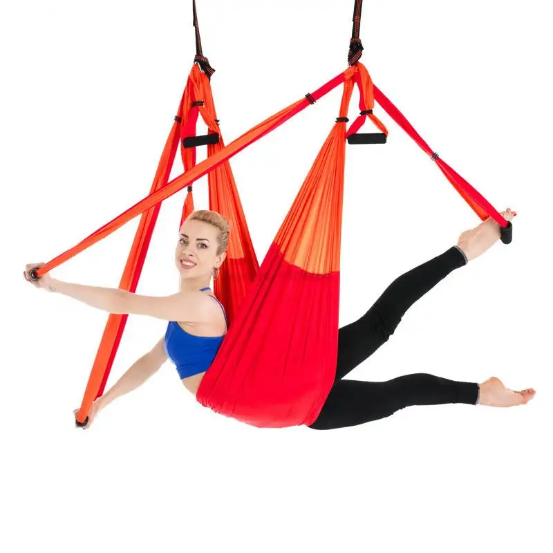 Hamac de Yoga aérien anti-passionné, balançoire de Yoga volant, ceinture de face, dispositif d'inversion, équipement pour les exercices saillants du corps, 6 Foy