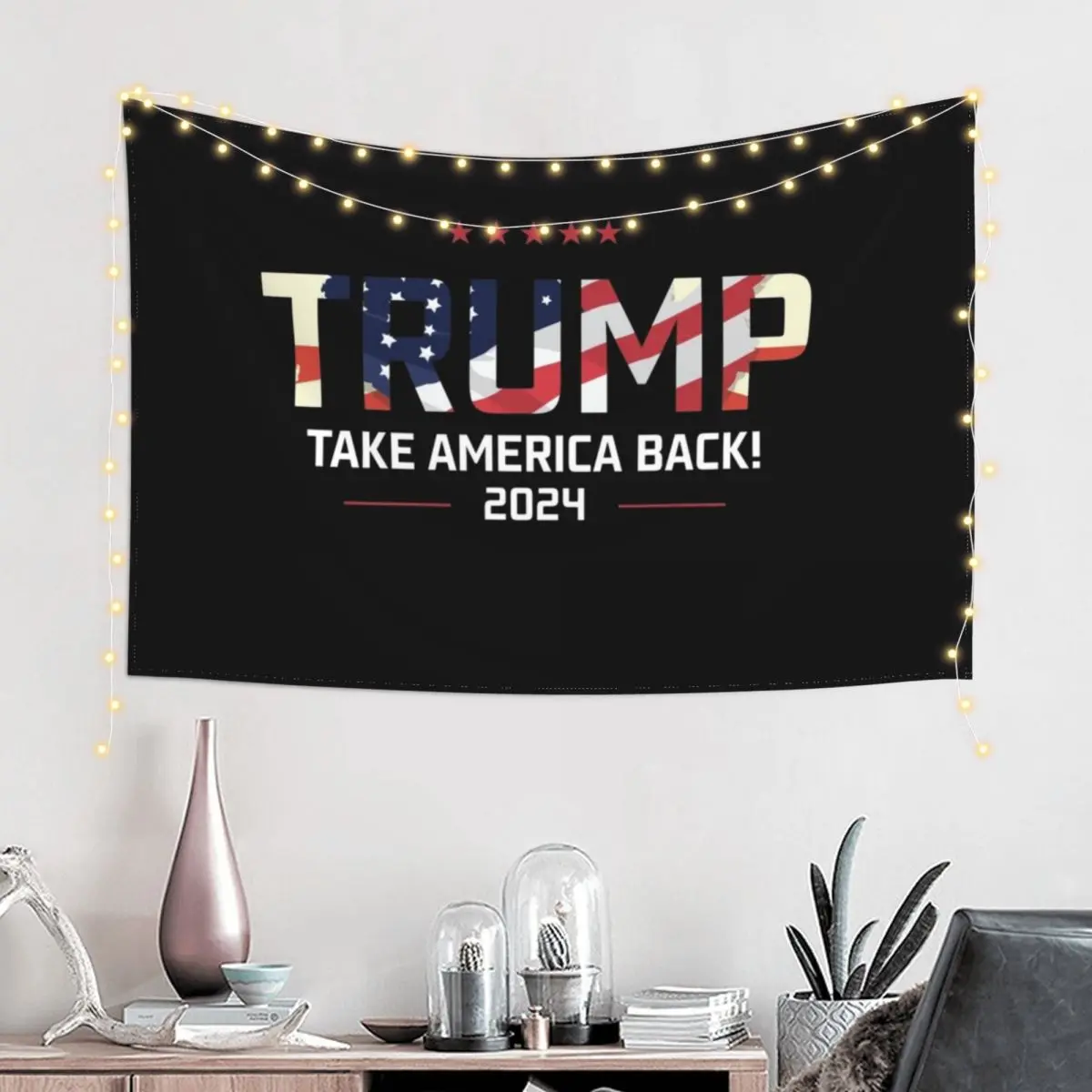 Trump 2024 Take America Back Tapestry Bed Room Decoration Wall Hanging Tapestry