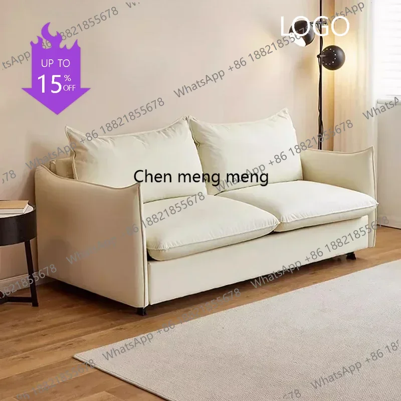 

D80 Nordic Simple Sofa Bed Italian Minimalism Retractable Bedroom Living Room Sofa Modular Puff Home Furniture Canape Salon