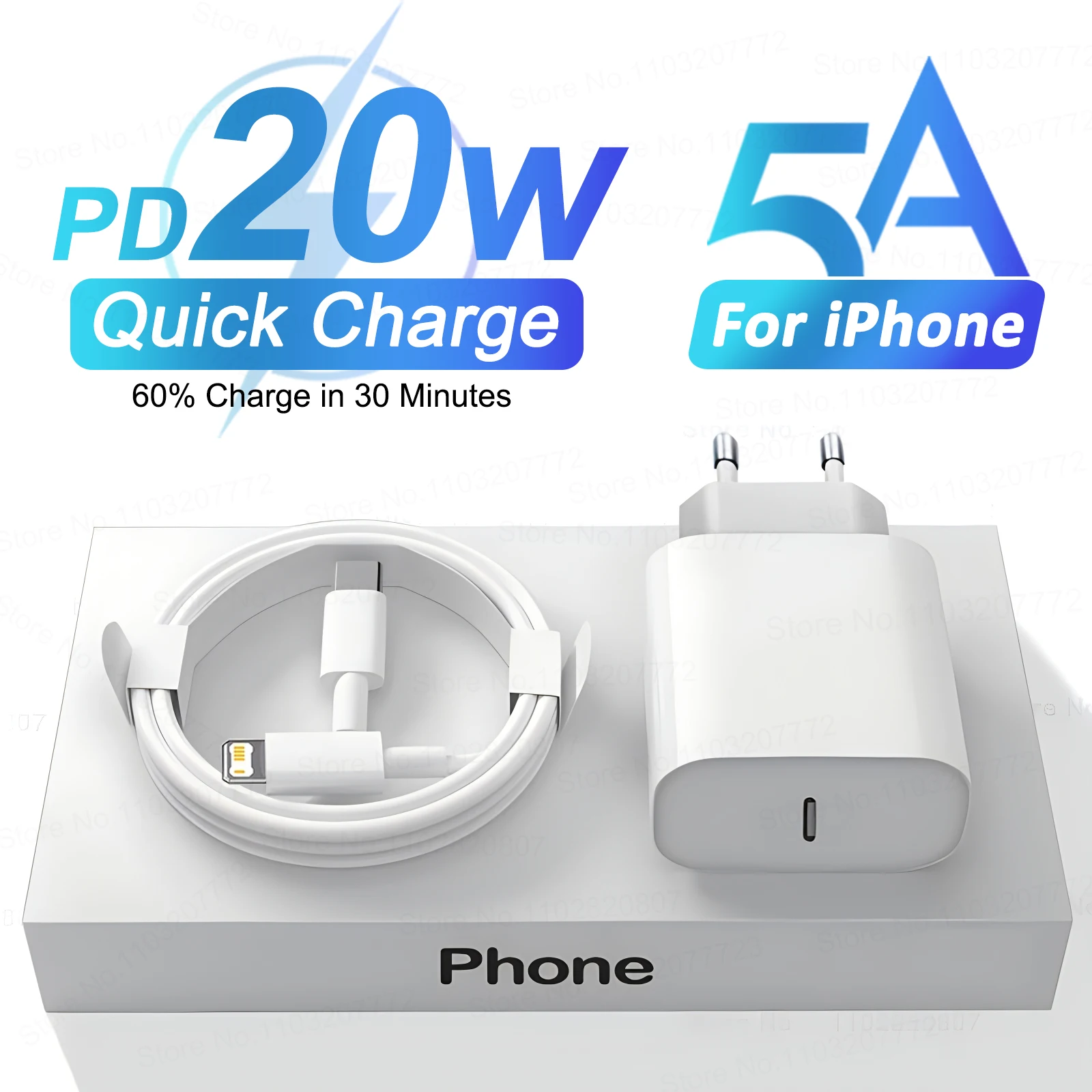 PD 20W USB C Fast Charging For iPhone 13 12 11 14 Pro Max 7 8 Plus Mini XS XR X Quick Charge USB Type C Cable For iPhone Charger