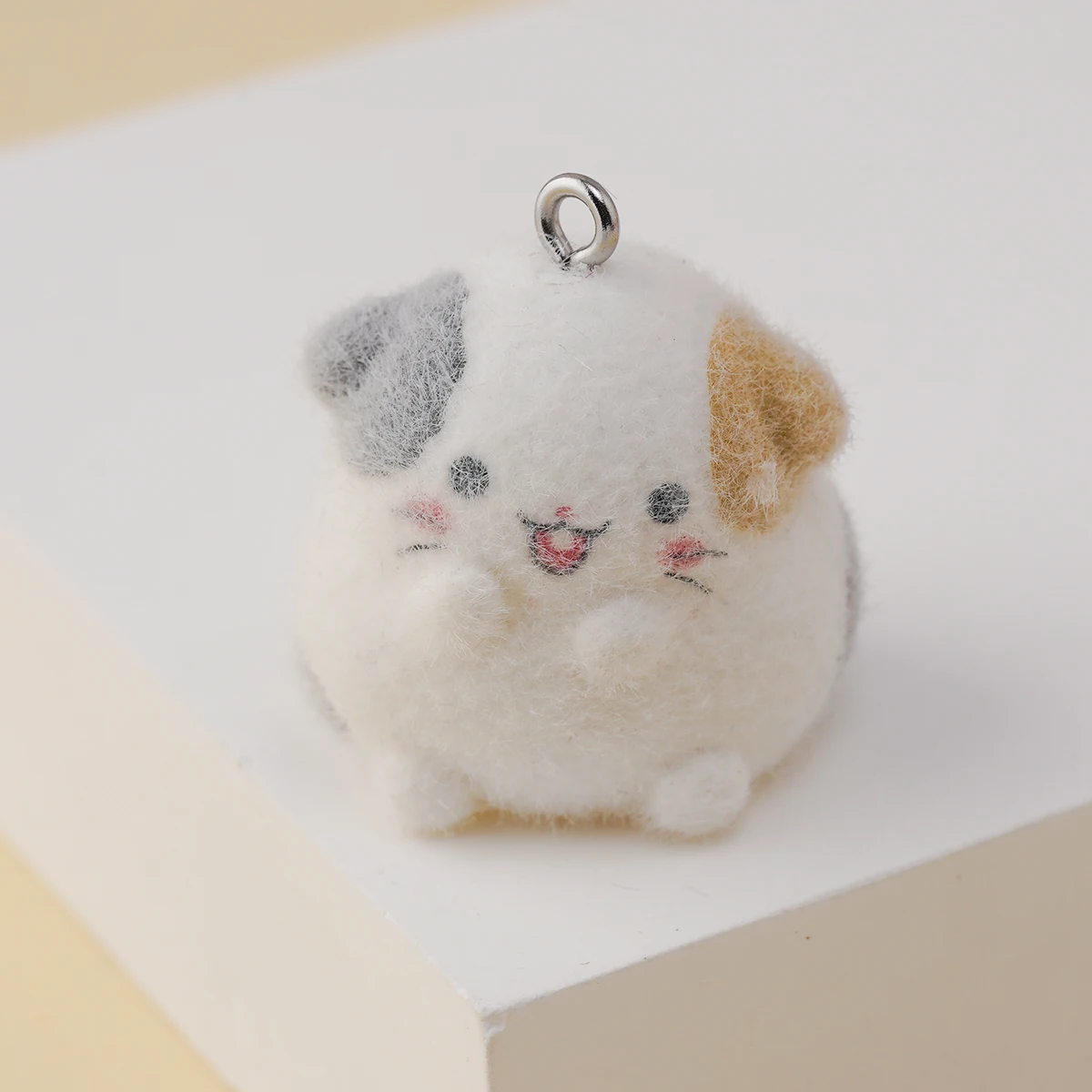 10pcs 3D Flocking resin hamster Charms Cartoon Plush Doll Pendants for Necklaces Earrings diy crafts Jewelry Accessories