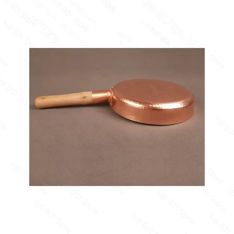 2mm Thickened Pure Copper Frying Pan Hand Forged Non‑stick Cooking Pan for Induction Cooker
