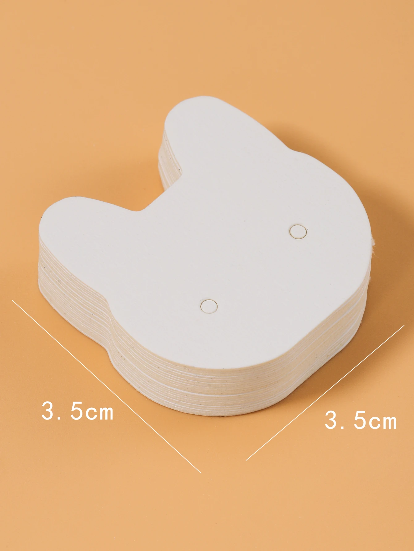 50 Stück 3,5 x 3,5 cm Katzen-Ohrringe, Ohrstecker, Grafikkarte für Halsketten, Schmuck, Verpackungen, Kartons – Detail 2