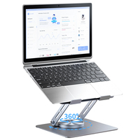latest height adjustable desk folding computer stand portable foldable aluminum laptop holder 360 rotating bracket adjustable