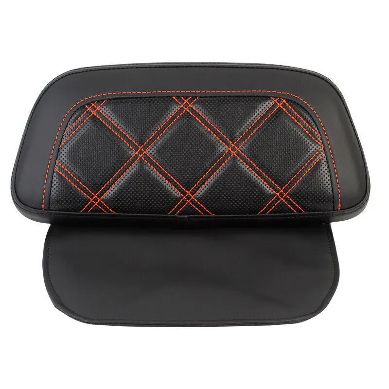 Motorcycle Orange Stitching Razor Chopped Pack Trunk Backrest Pad For Harley Touring Road Street Electra Glide Road King 14-UP