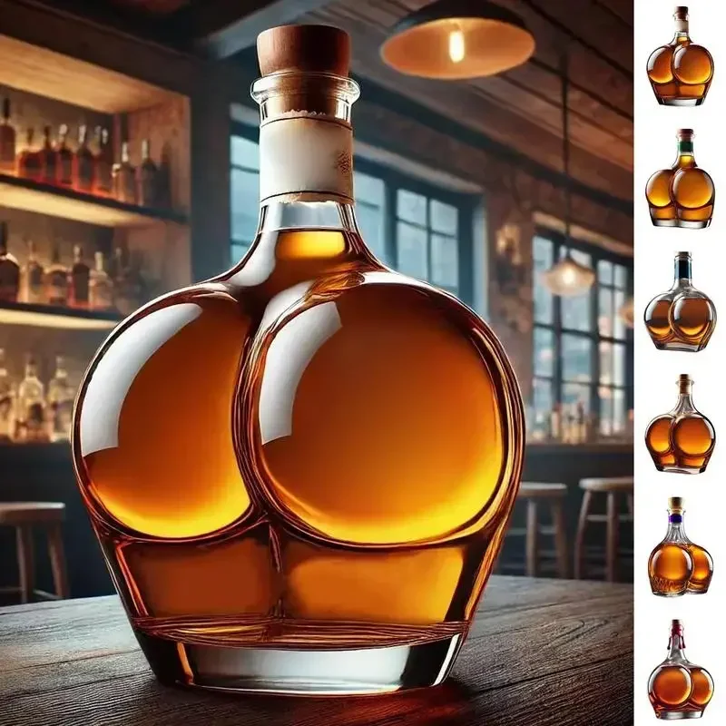 

Creative Whiskey Bottle Decanter Realistic Novelty Glass Jug Liquor Bottle Whiskey Wine Brandy Scotchs Bourbon Vodka Decanter
