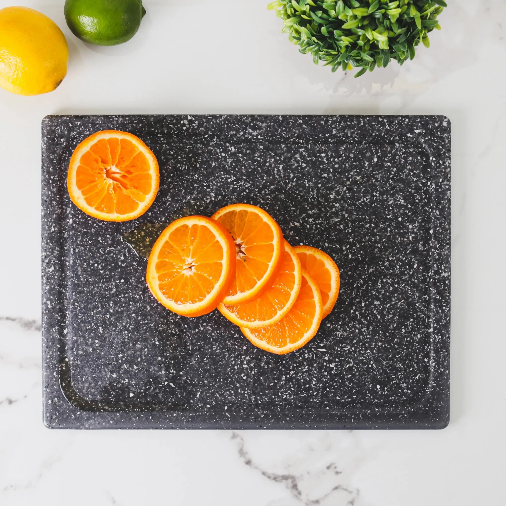 10 x 13 Poly Granite Cutting Board in Heavy Granite Finish