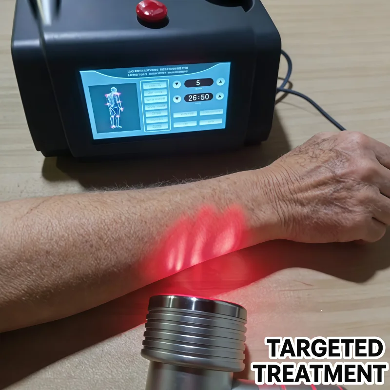 High Power Dual Probe Cold Laser Therapy Machine 808nm 650nm Infrared for Deep Tissue Repair Sports Injury Pain Management
