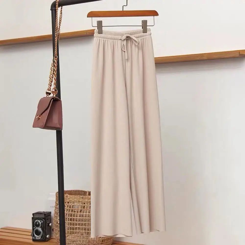 Frauen bequeme Freizeit hose vielseitige Damen elastische Hose mit hoher Taille und Kordel zug bequeme Hose mit lockerer Passform für den Sommer