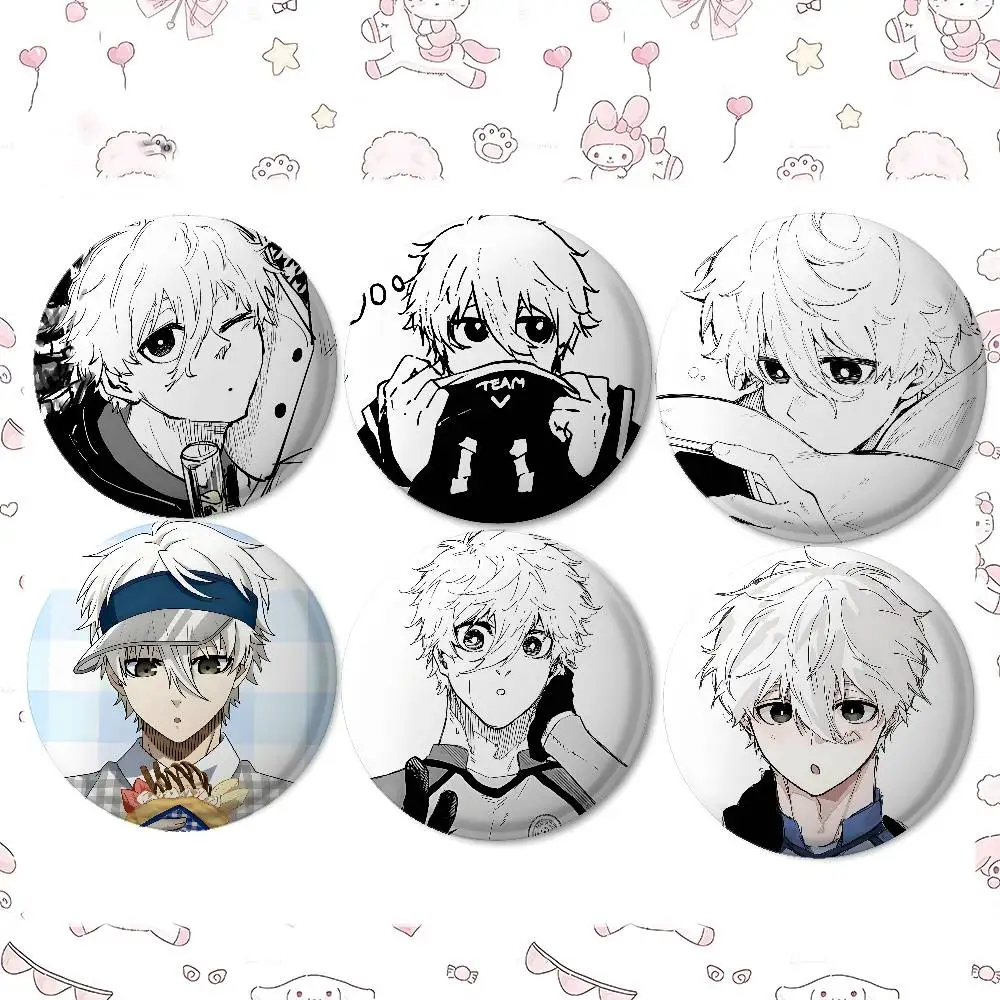 S-Seishiro Nagis Badges Tinplate Soft Button Pin Brooch Metal Badge Custom Jewelry Accessories Hat Bag Lapel