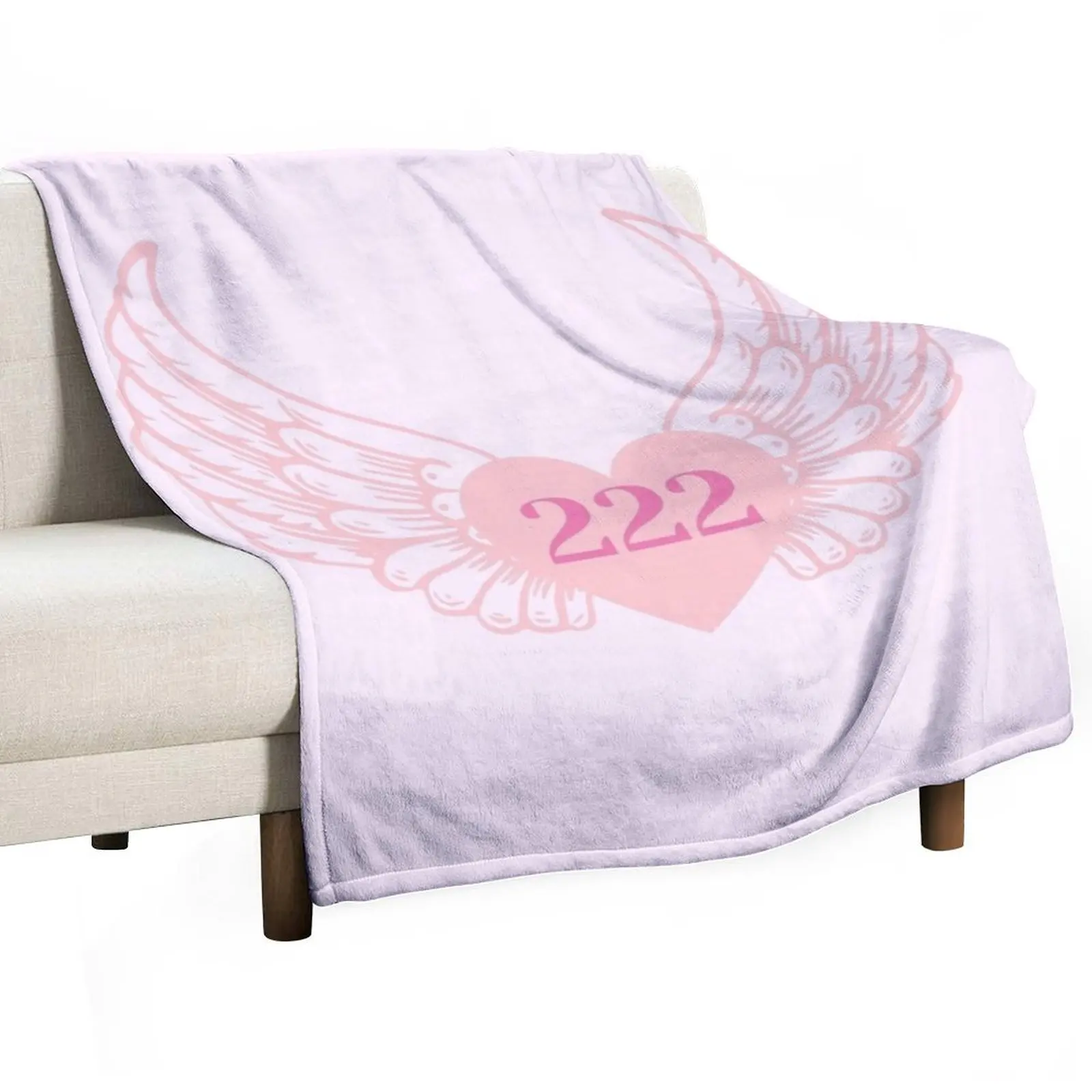 222 angel number wings Throw Blanket Soft Luxury Designer Thermal heavy to sleep Blankets