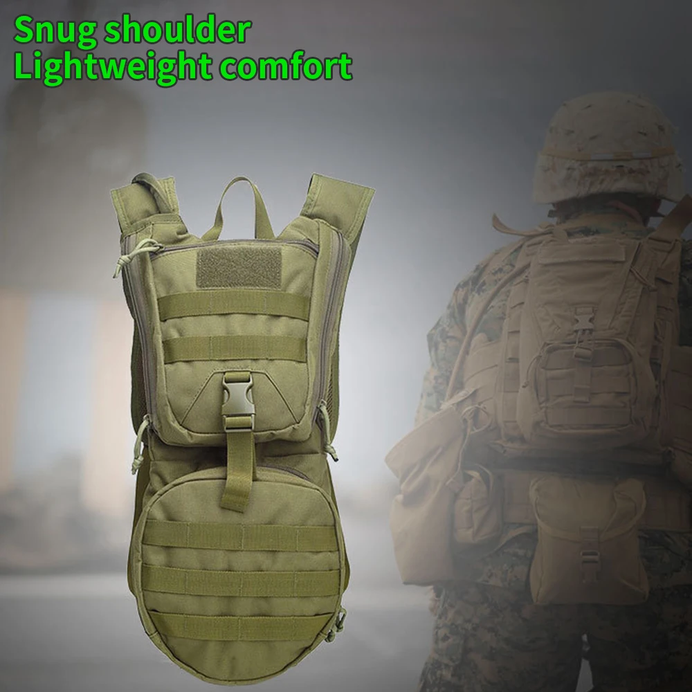 Mochila táctica de hidratación Molle, mochila militar con vejiga de agua para ciclismo, Camping, senderismo, correr, escalada