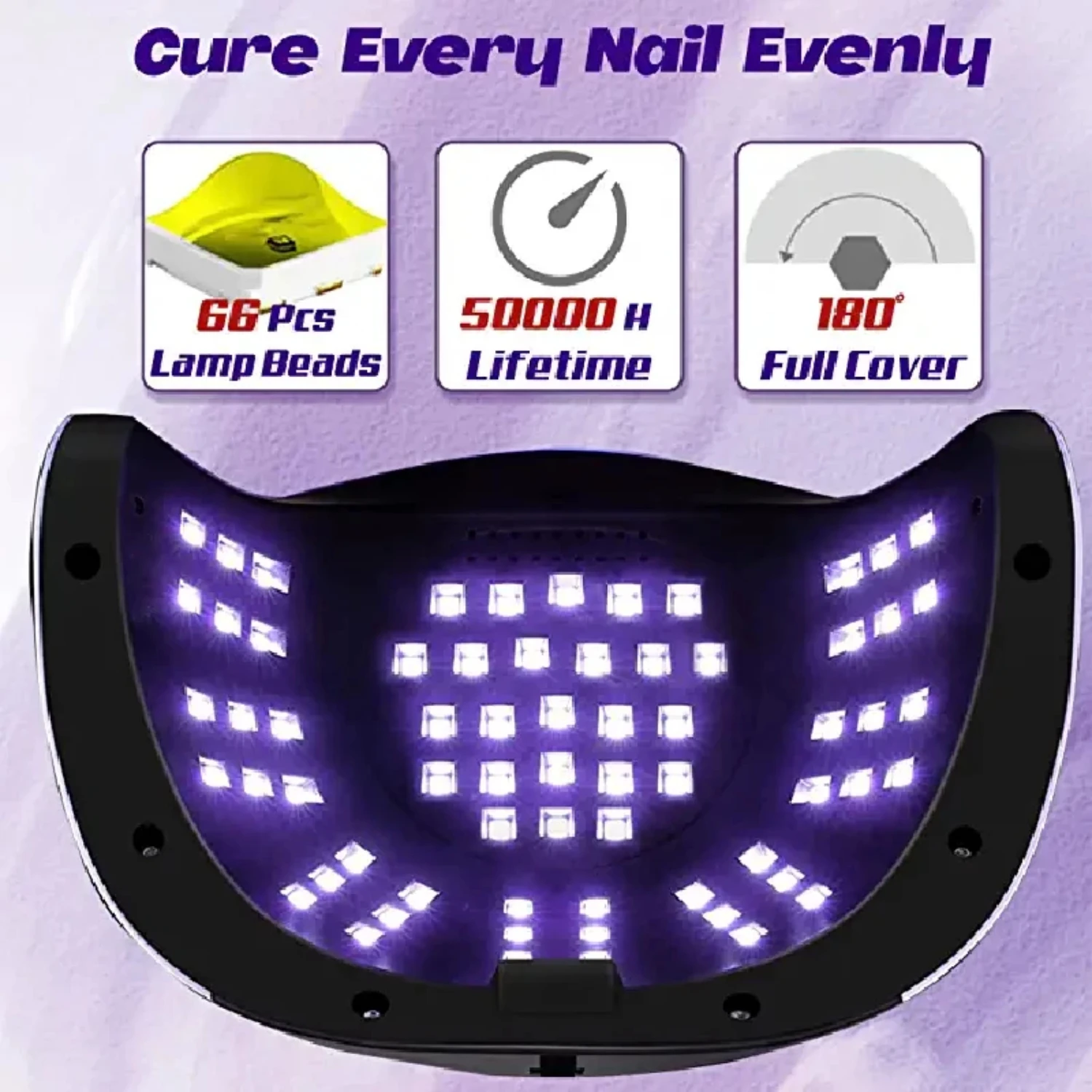 280W 66LEDS UV LED Nail Dryer  Drying Gel Polish Portable Design Nail Lamp With Motion Sensing Nail Art Manicure Tools