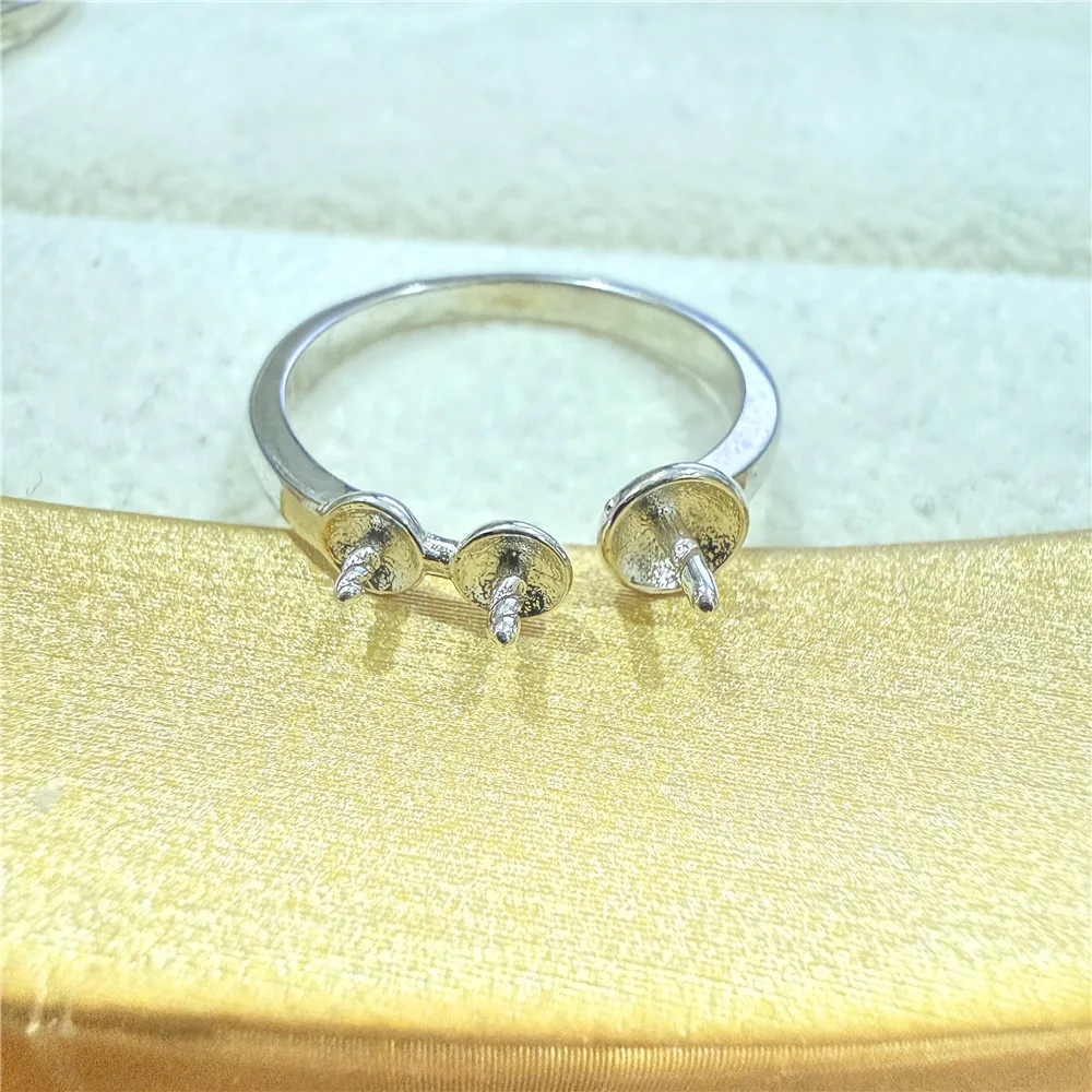 

【18K Gold Plated Adjustable Ring Setting】DIY Pearl Mount Jewelry Base, Bead Setting Tool for Handmade Rings, Craft Supplies