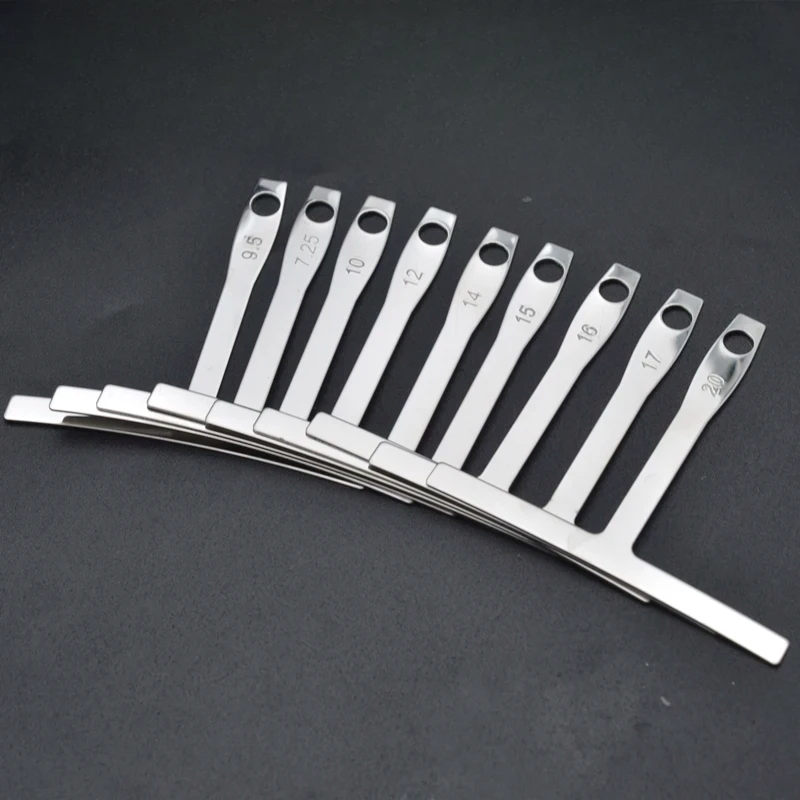 

9Pcs Guitar Under string radius gauge Stainless Steel Guitar Builder luthier tools bass strings Repair Set Bass String Measure