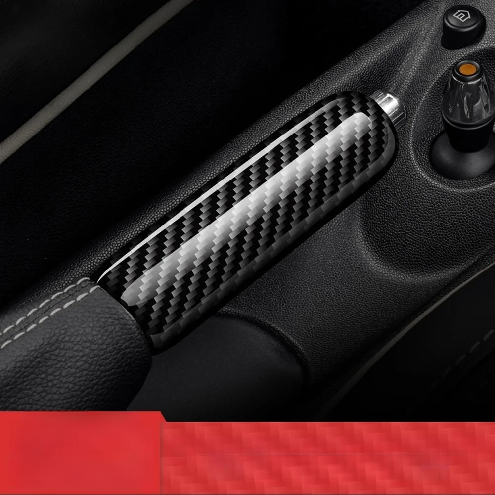 

Racing Upgrade Interior Styling Handbrake Cover Car Interior Trim Carbon Texture High-gloss Finish Racing-style Texture