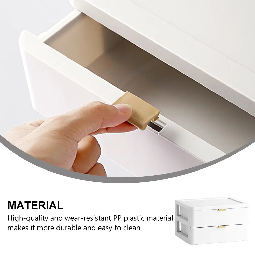 

1pc Drawer Type Storage Box Multi-Layer Desktop Organizer Makeup Container For Home Household Color