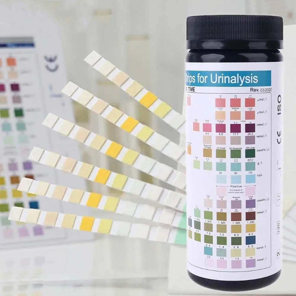 

Unisex Protein for Leukocytes Nitrite 14 Parameter Urine 14-in-1 Urinalysis Test Strips PH Test Strips