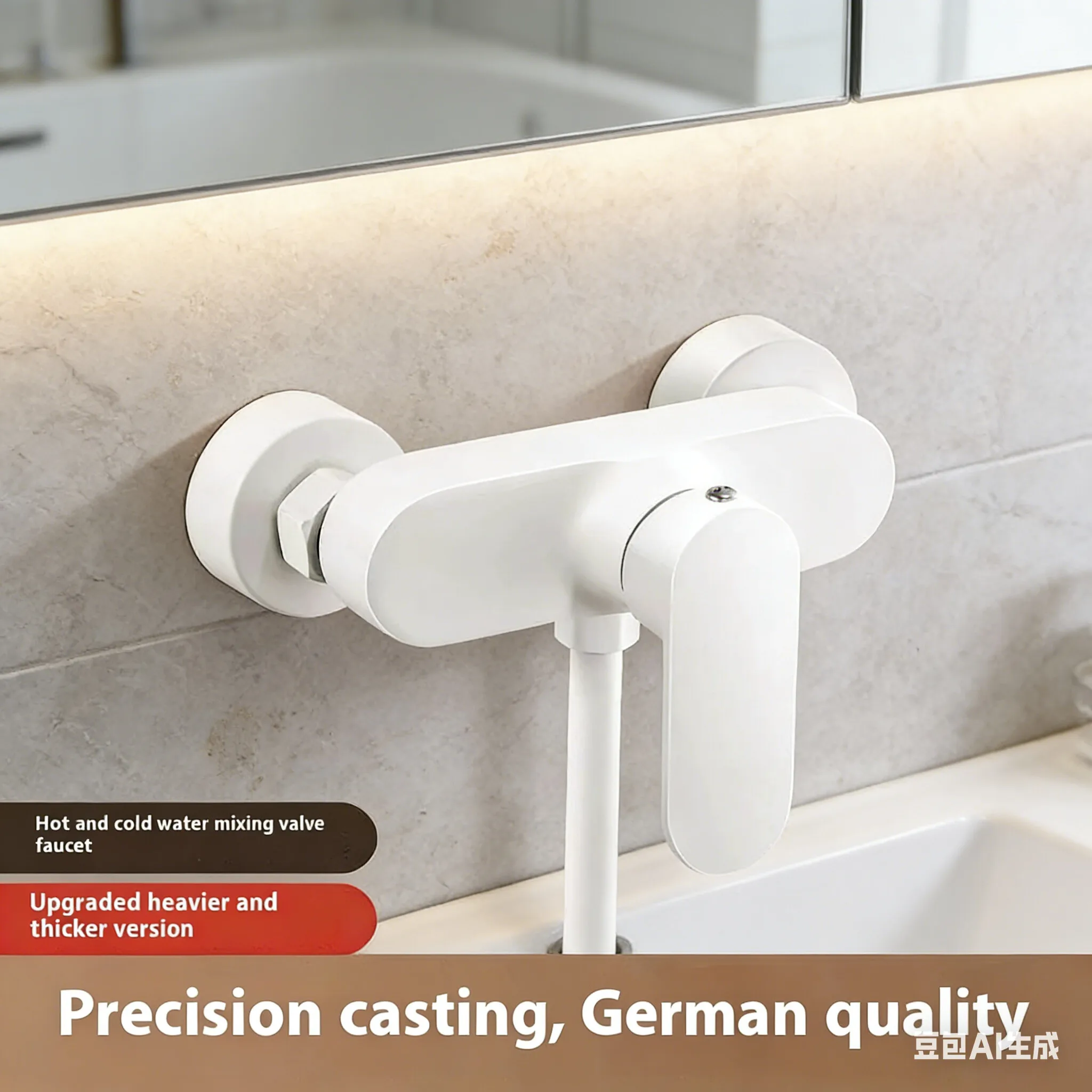 

Copper body simple mixing valve shower head set bathtub shower outlet faucet