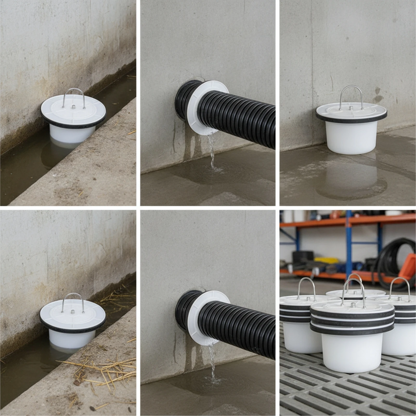 Manure Drainage Channels Plug with Handle Heavy Duty Easy to Clean Bouchon Farm Drain Stopper for Barns and Stables