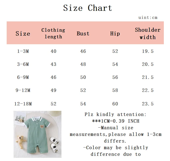 0-18 Monate Neugeborener Baby-Jungen-Strampler Niedlicher Bären-Kurzarm-Strampler Babykleidung Jungen Baby Sommer-Krabbelanzug – Detail 7