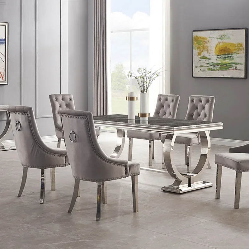 European restaurant chair stainless steel Foshan furniture
