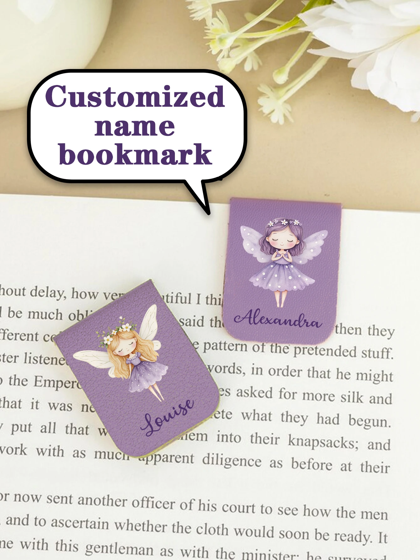 1 قطعة إشارة مرجعية اسم مع زهرة الميلاد ، إشارة مرجعية من الجلد المخصص لزهرة الولادة ، إشارة مرجعية مغناطيسية مخصصة ، هدية عيد ميلاد لمحبي الكتب