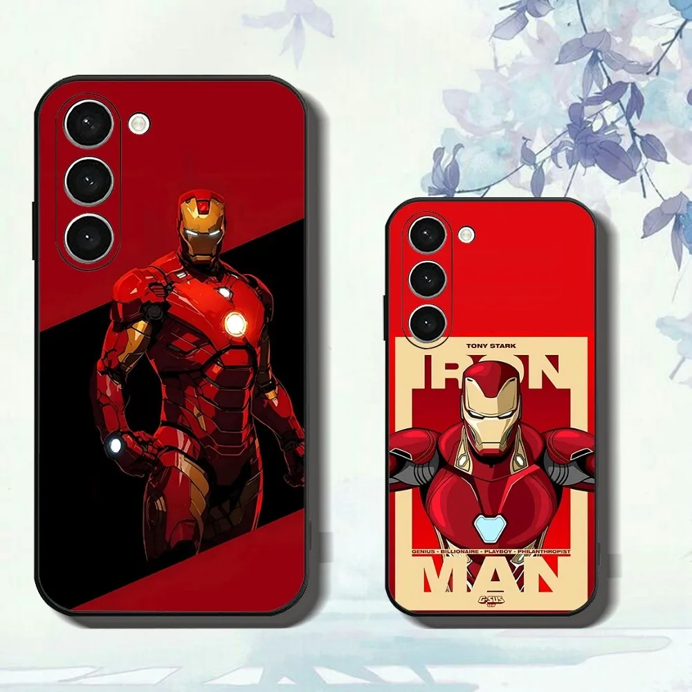 M-Marvel Heroes I-iorn Man Phone Case For Samsung Galaxy A52 A12 A51 S21 Edge S22ULTRA S23 S20LITE Plus Ultra Black Cover