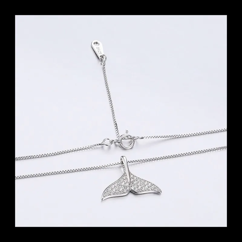 النسخة الكورية من الأسماك التي تعرفها قلادة الموضة الشعبية الإناث Ins الحيوان دولفين ذيل السمكة الترقوة سلسلة قلادة تشى #4