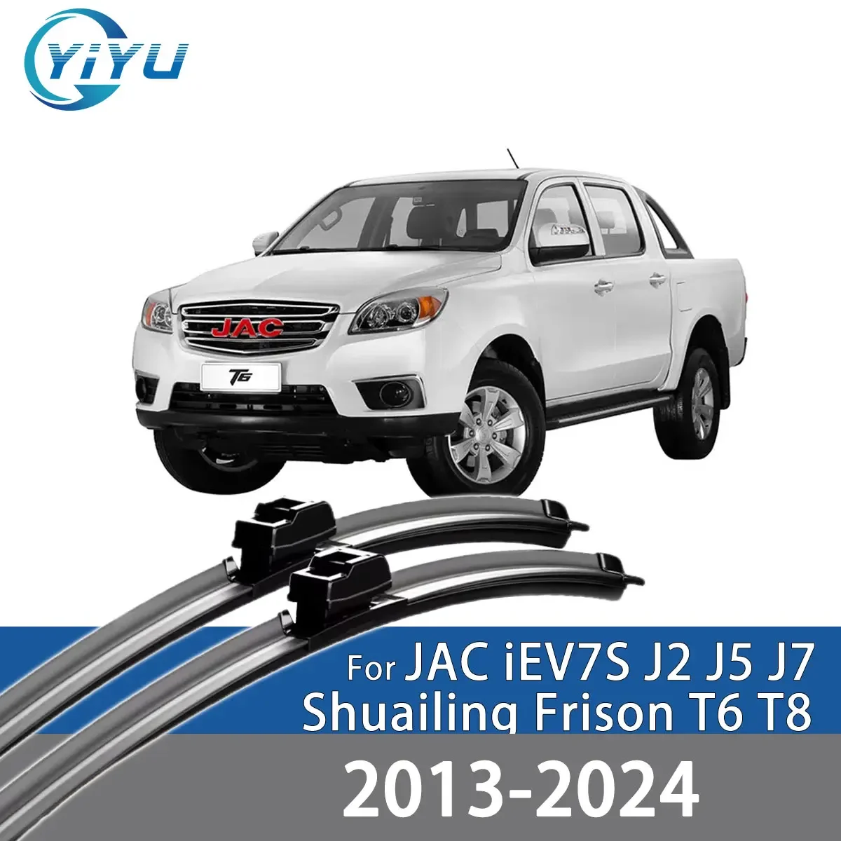 

2PCS Car Front Wiper Blades For JAC iEV7S J2 J5 J7 Shuailing Frison T6 T8 2013-2024 Windshield Windscreen Accessories
