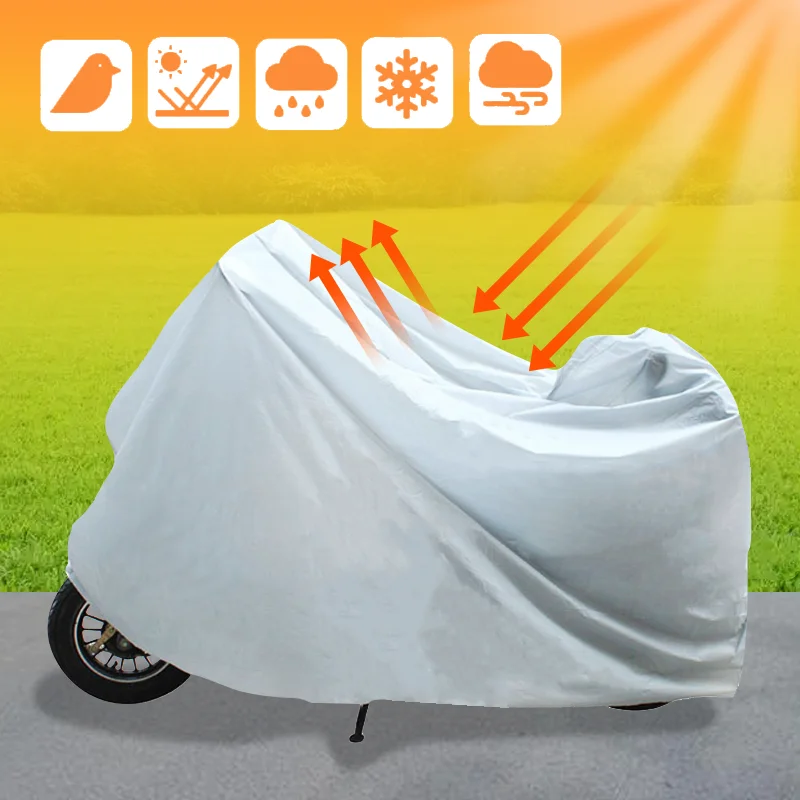 Cubierta para motocicleta, protector solar a prueba de lluvia, cubierta para bicicleta, vehículo eléctrico, protección UV, protección contra la lluvia, ropa para motocicleta