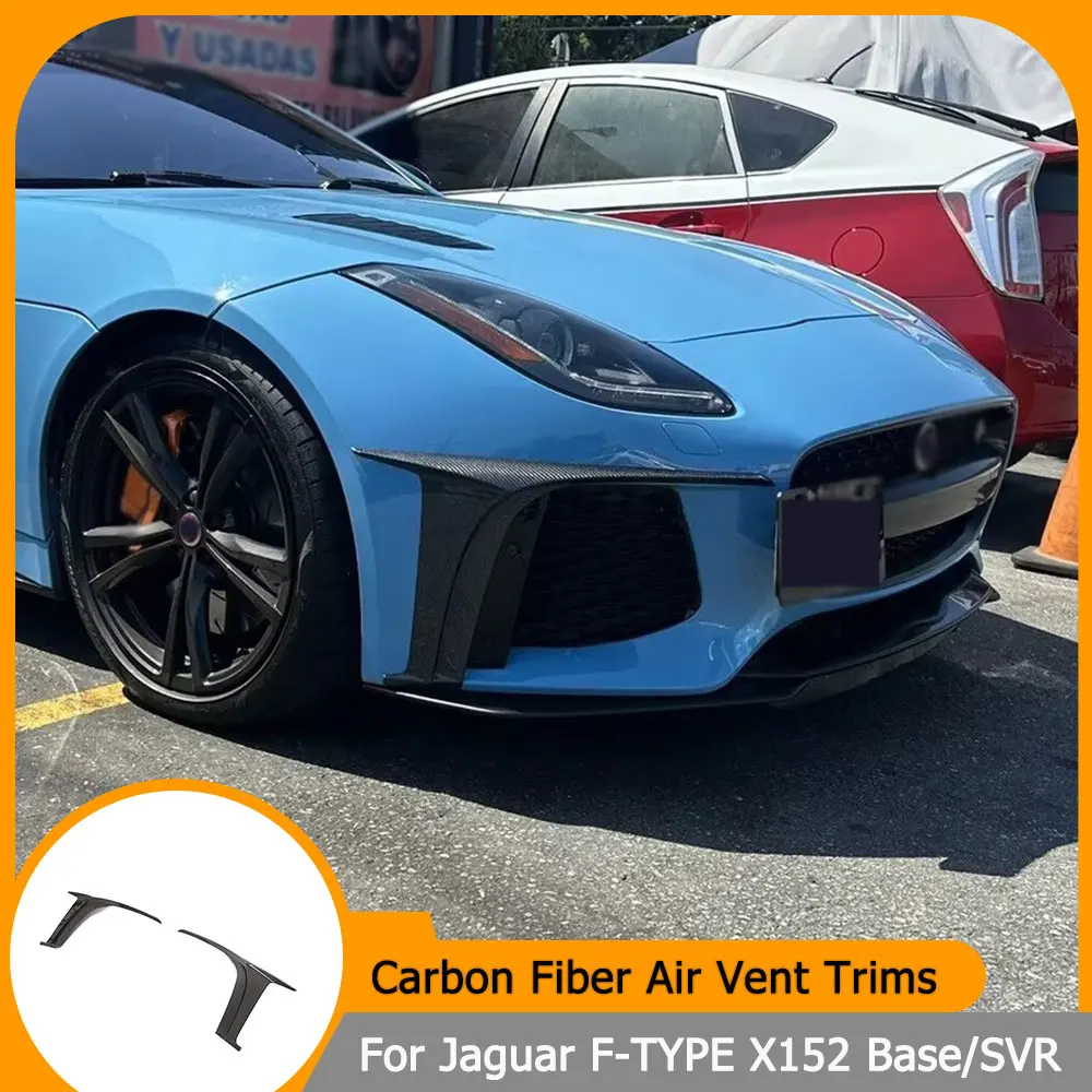 

Car Front Canards For Jaguar F-TYPE X152 Base/SVR 2-Door 2017-2019 Carbon Fiber Car Front Bumper Air Vent Trims