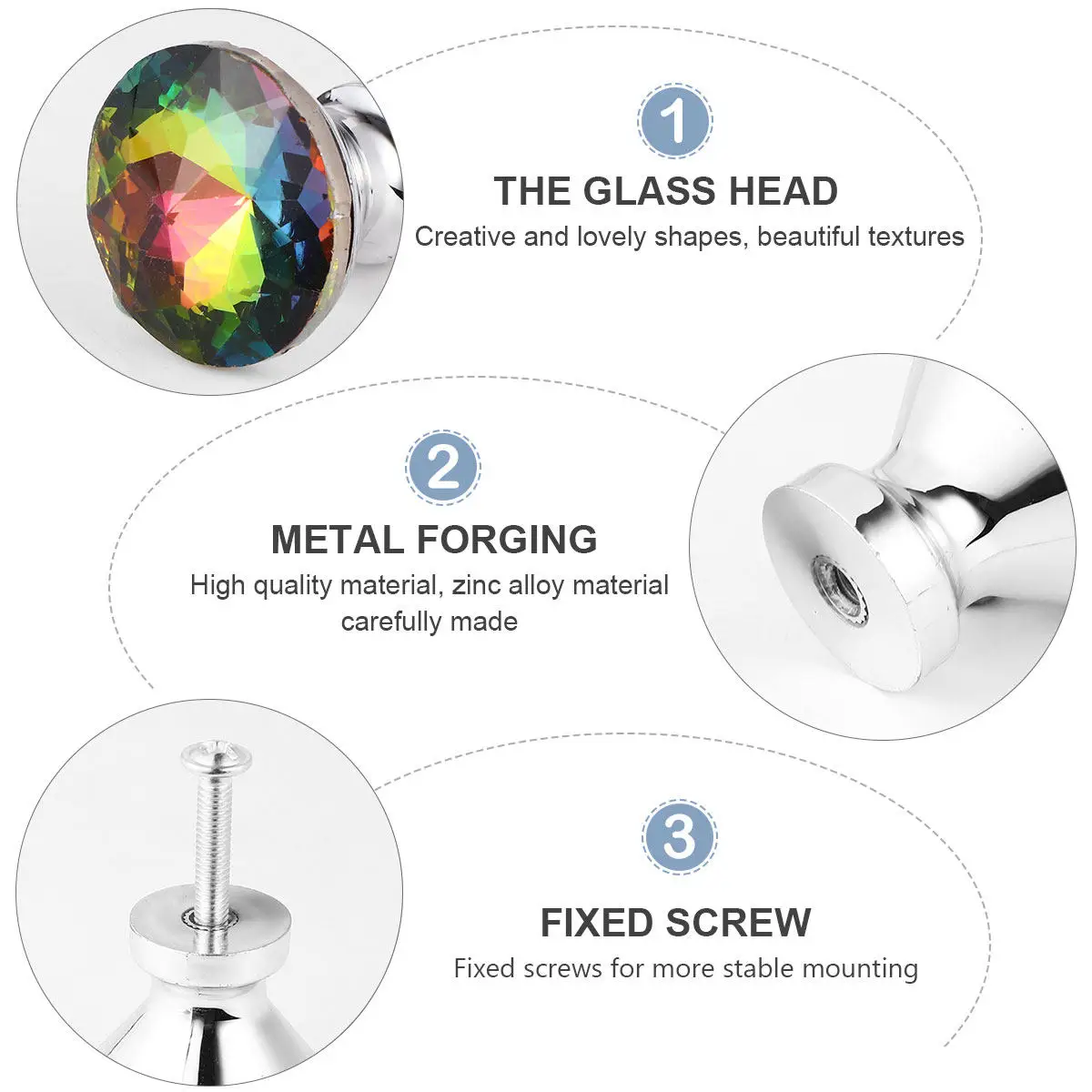 10Pcs Zinc Alloy Decorative Drawer Pull Handles Single Hole Door Knobs Cabinet Wardrobe Furniture Handles for Home Bathroom