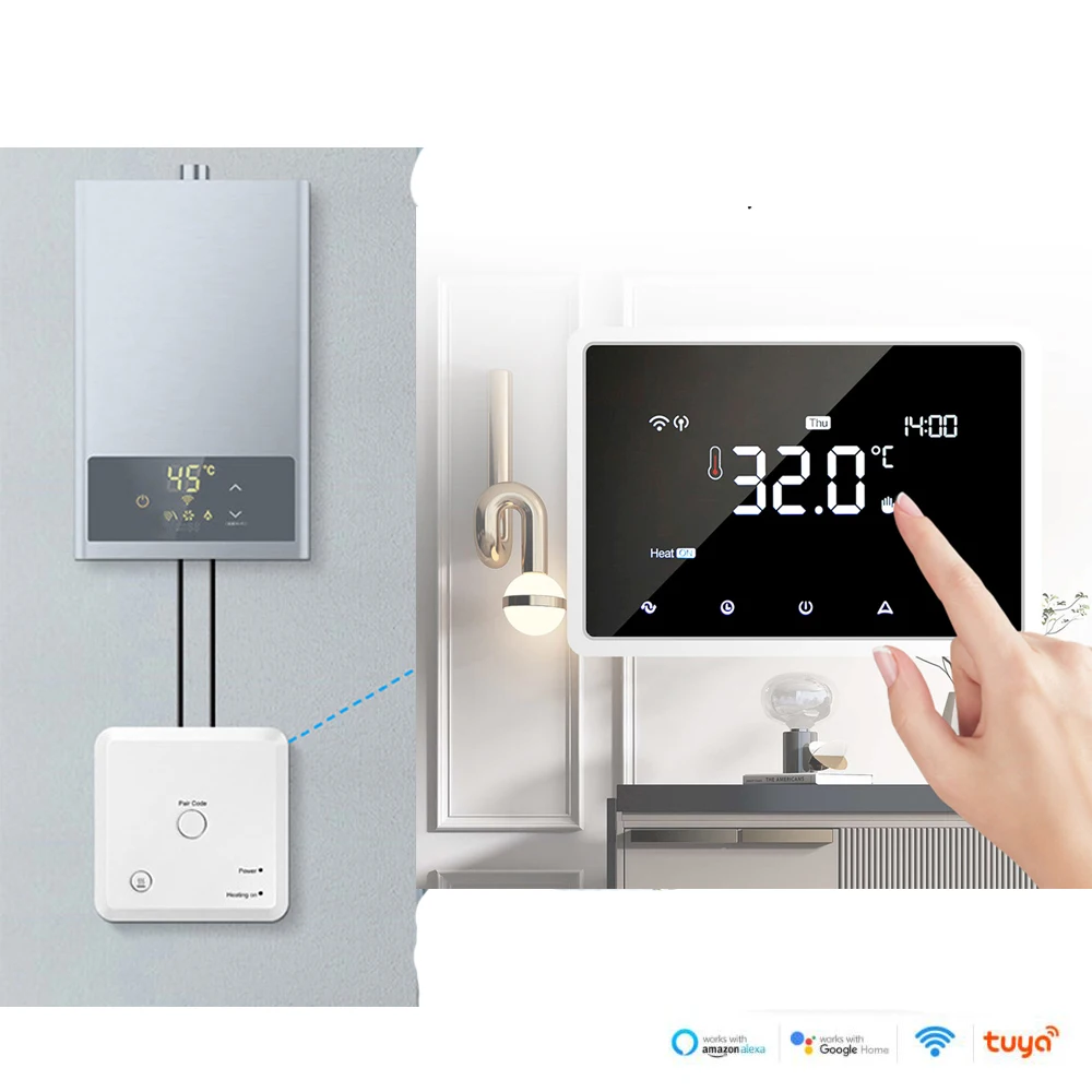 Tuya Wifi RF Smart Thermostat Switch Temperature Controller for Gas Boiler Water Heating Support Alexa Google Home Yandex Alice