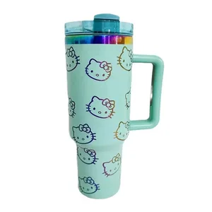Sanrio Thermal Mug Hello Kitty Steel Portable Steel Large Capacity Water Cup Water Bottle Kawaii Children Gifts Gifts 8 Main Sales Mug Anime - №8