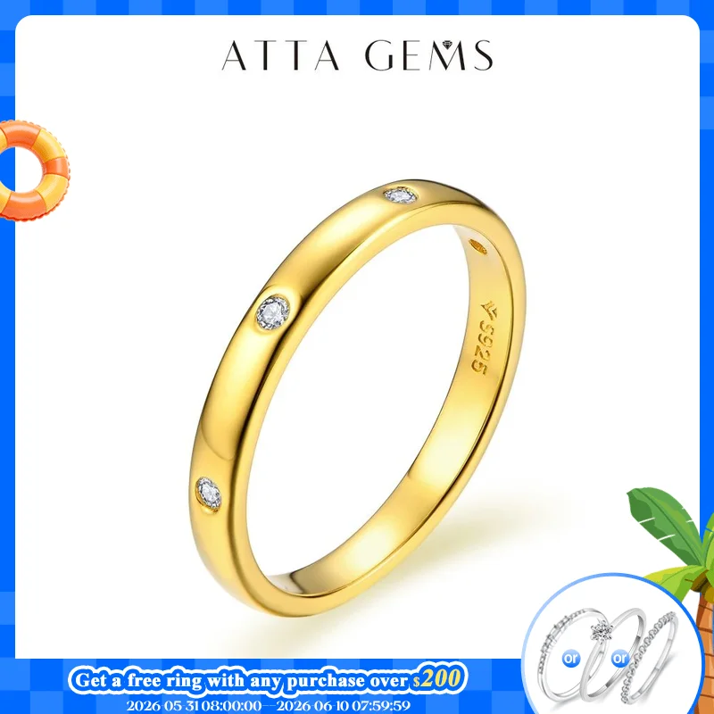 

ATTAGEMS Round Cut 1.5mm Moissanite Rings for Woman Man D Color Solid S925 Sterling SIlver Engagement Wedding Jewelry Party Gift