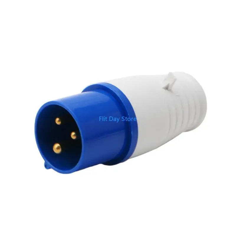 F92C 16 Amp 3 Pin Industrial Plug 220-250V Weatherproof IP44 2P+E 3Phase 16A