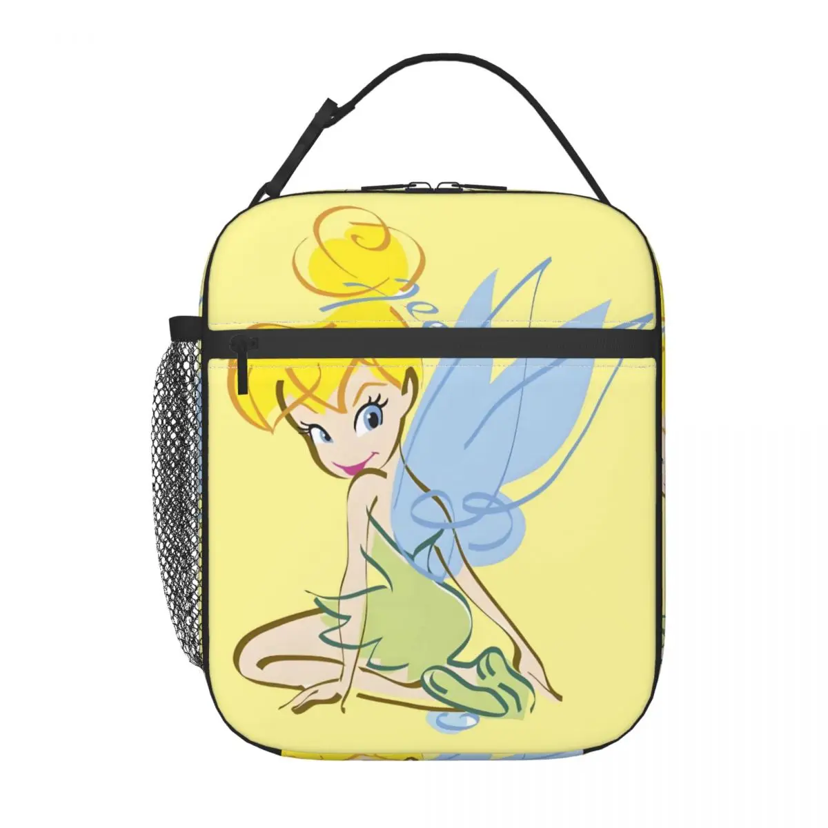 

Custom Tinkerbell Insulated Lunch Bag for Women Comics Cooler Thermal Food Lunch Box Work School Travel Portable Tote Bags