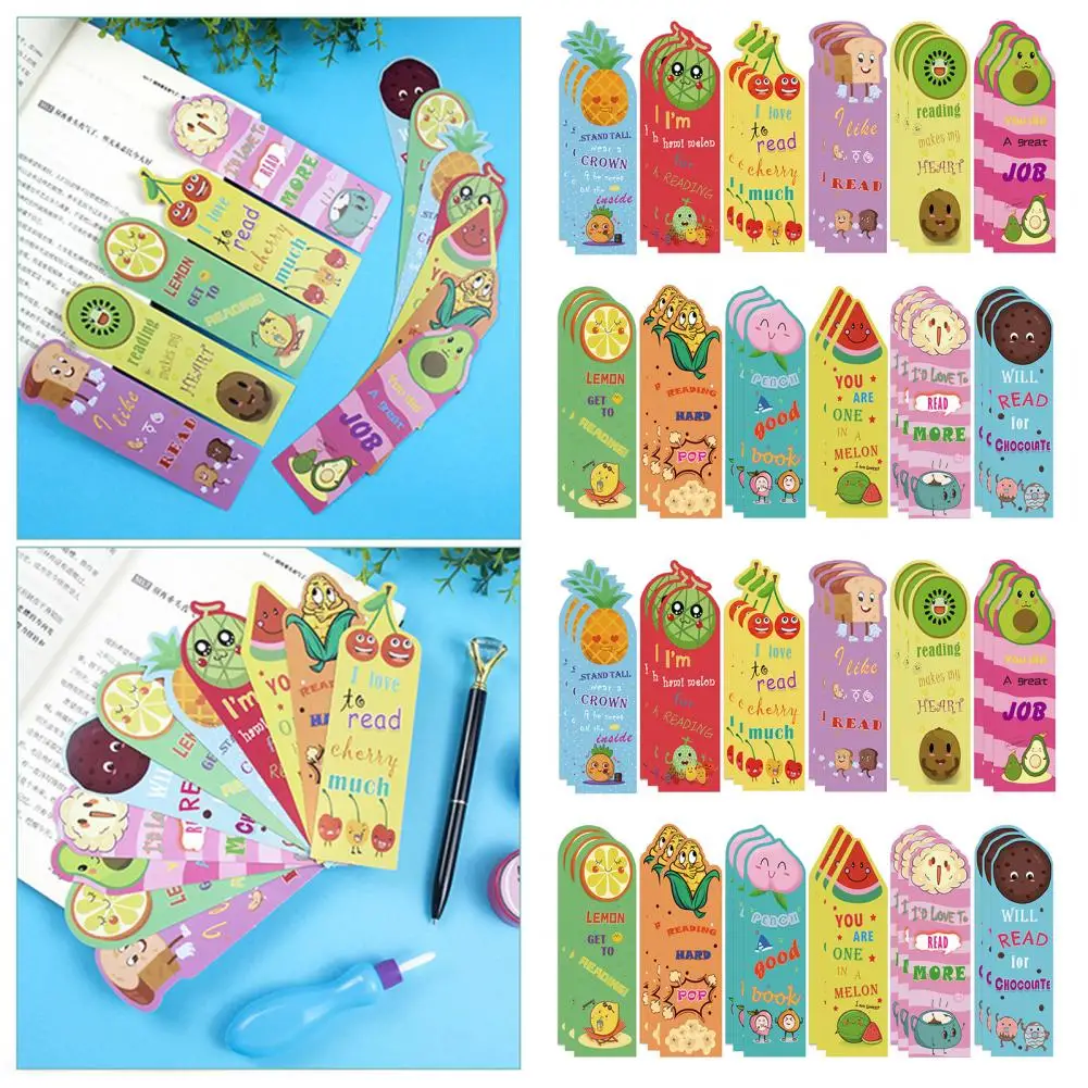 Scented Bookmarks for Kids Fruit-themed Scented Bookmarks Encouraging Reading with Long-lasting Scents for Kids Students